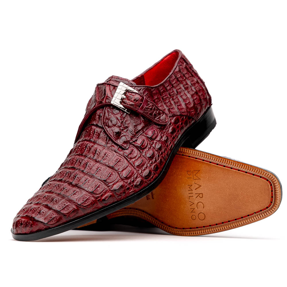 red gator dress shoes Men Dress Shoes-Alligator-Red