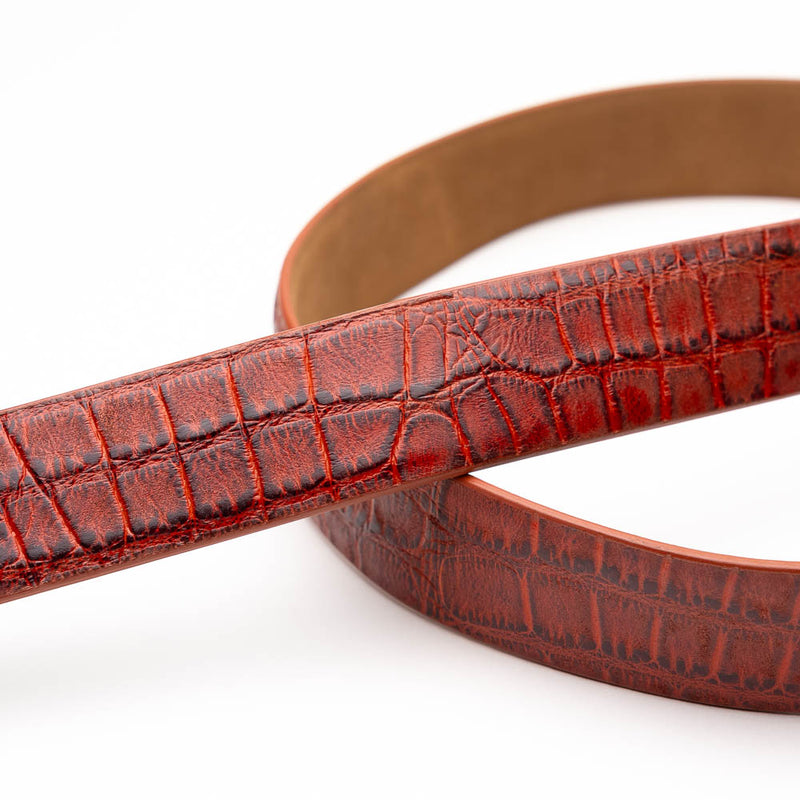 Alligator Belt 105 - Antique Cognac