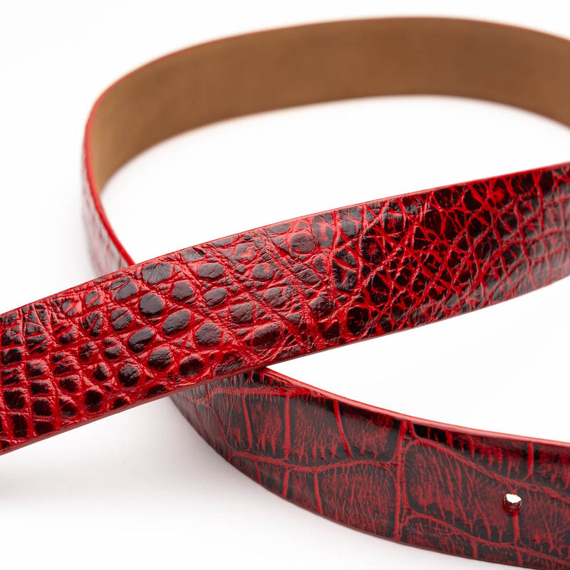 Alligator Belt - Antique Red