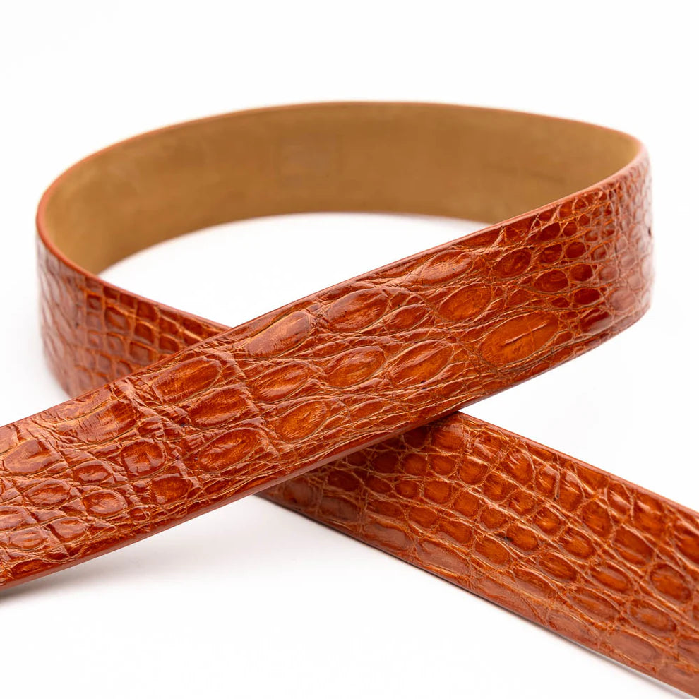Crocodile Flank Belt 103 - Honey