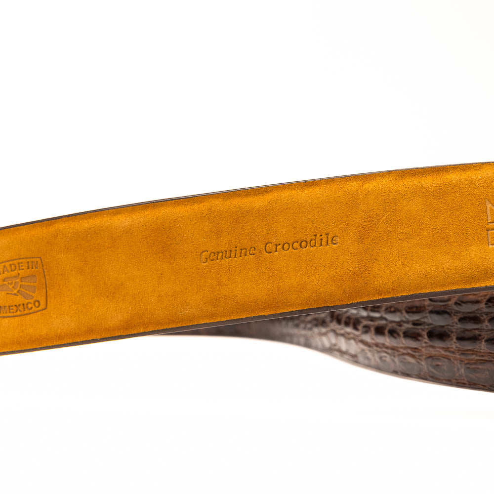 Crocodile Flank Belt 103 - Brown