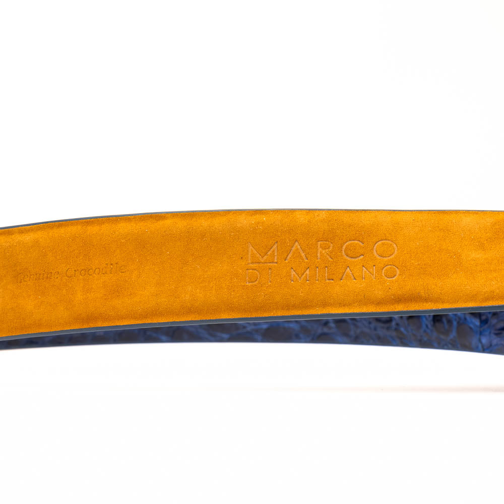 Crocodile Flank Belt 103 - Navy