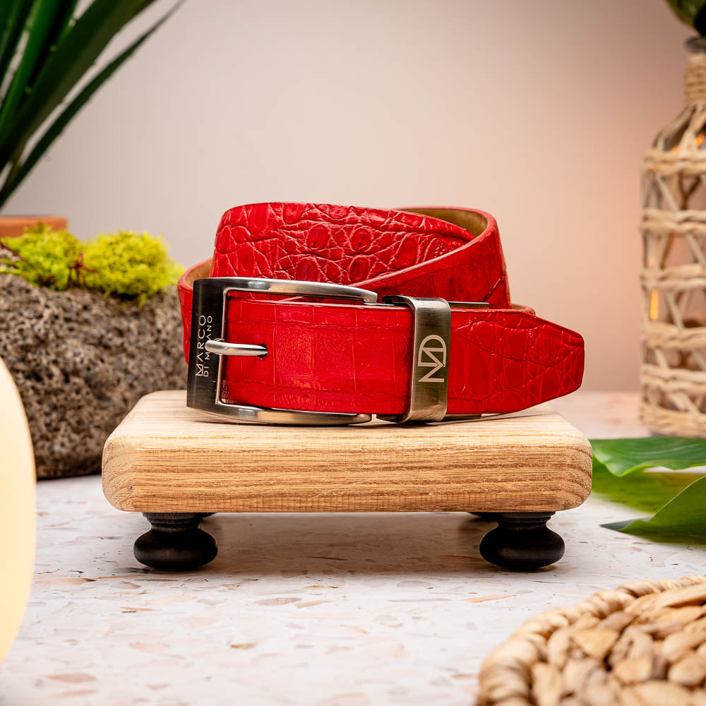 Crocodile Belt 100 - Red