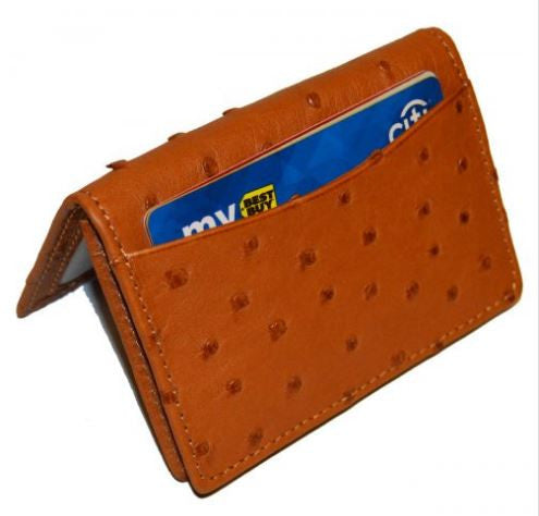 Ostrich Cognac Wallet #W01